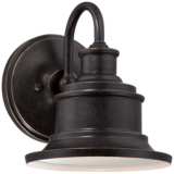 Quoizel Seaford 8 1/2&quot; High Bronze Outdoor Wall Light