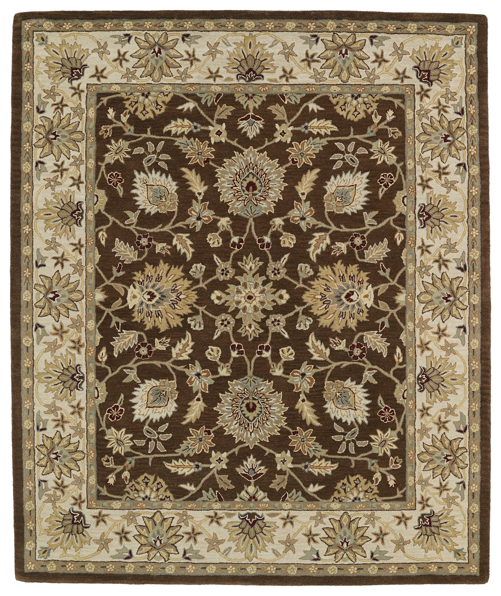 Kaleen Taj TAJ09-40 Chocolate Wool Area Rug 