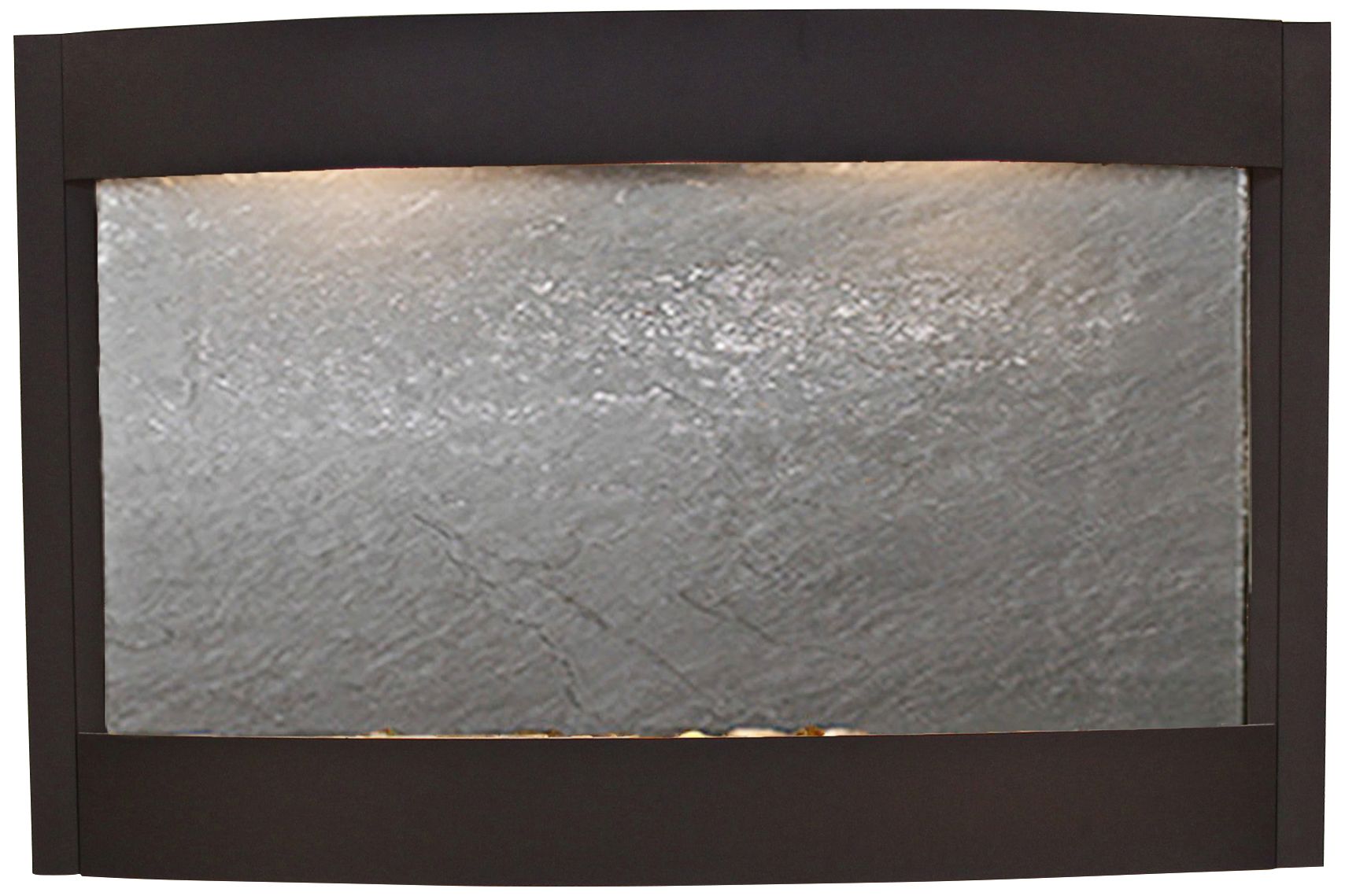 Calming Waters 53 1/2" Wide Black Stone Modern Wall Fountain