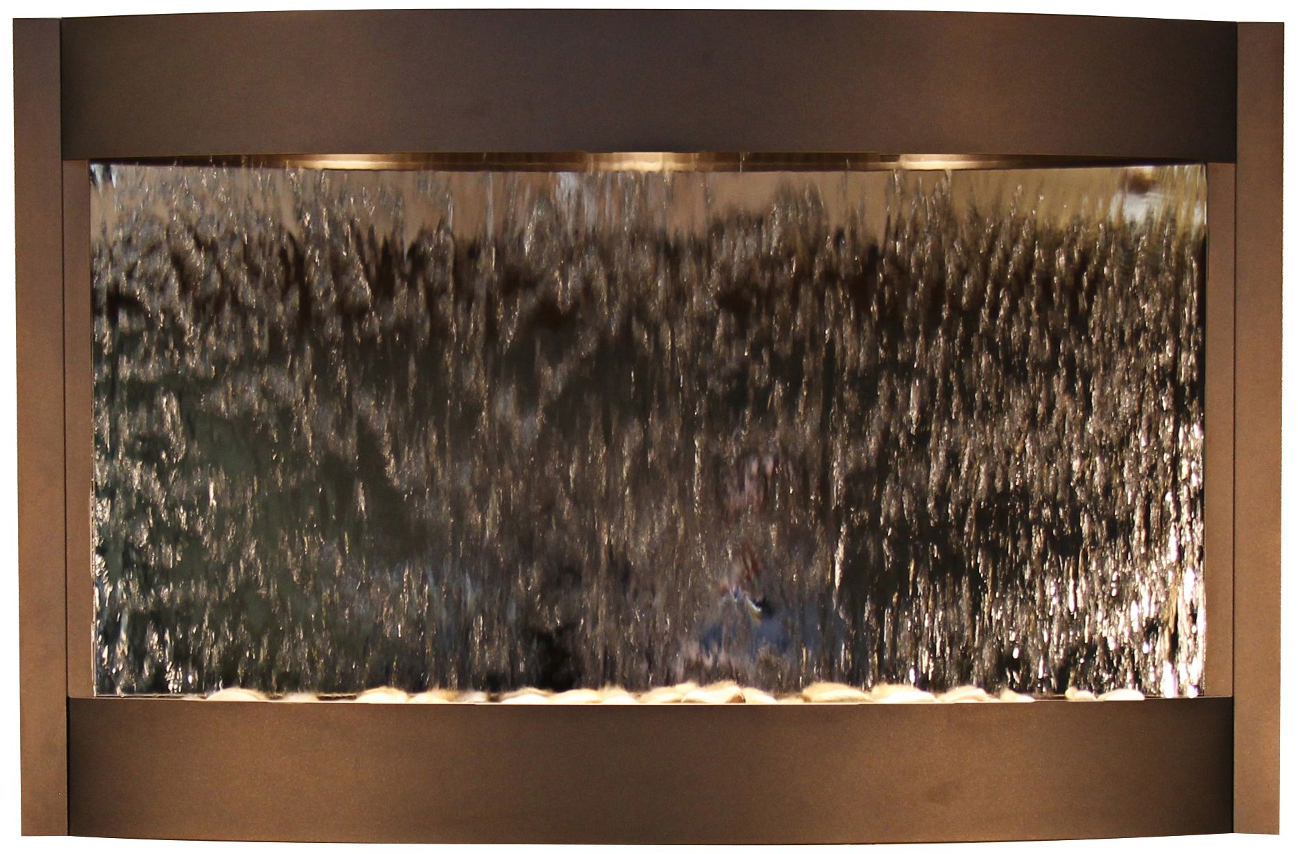 Calming Waters 35"H Mirrored Antique Bronze Wall Fountain