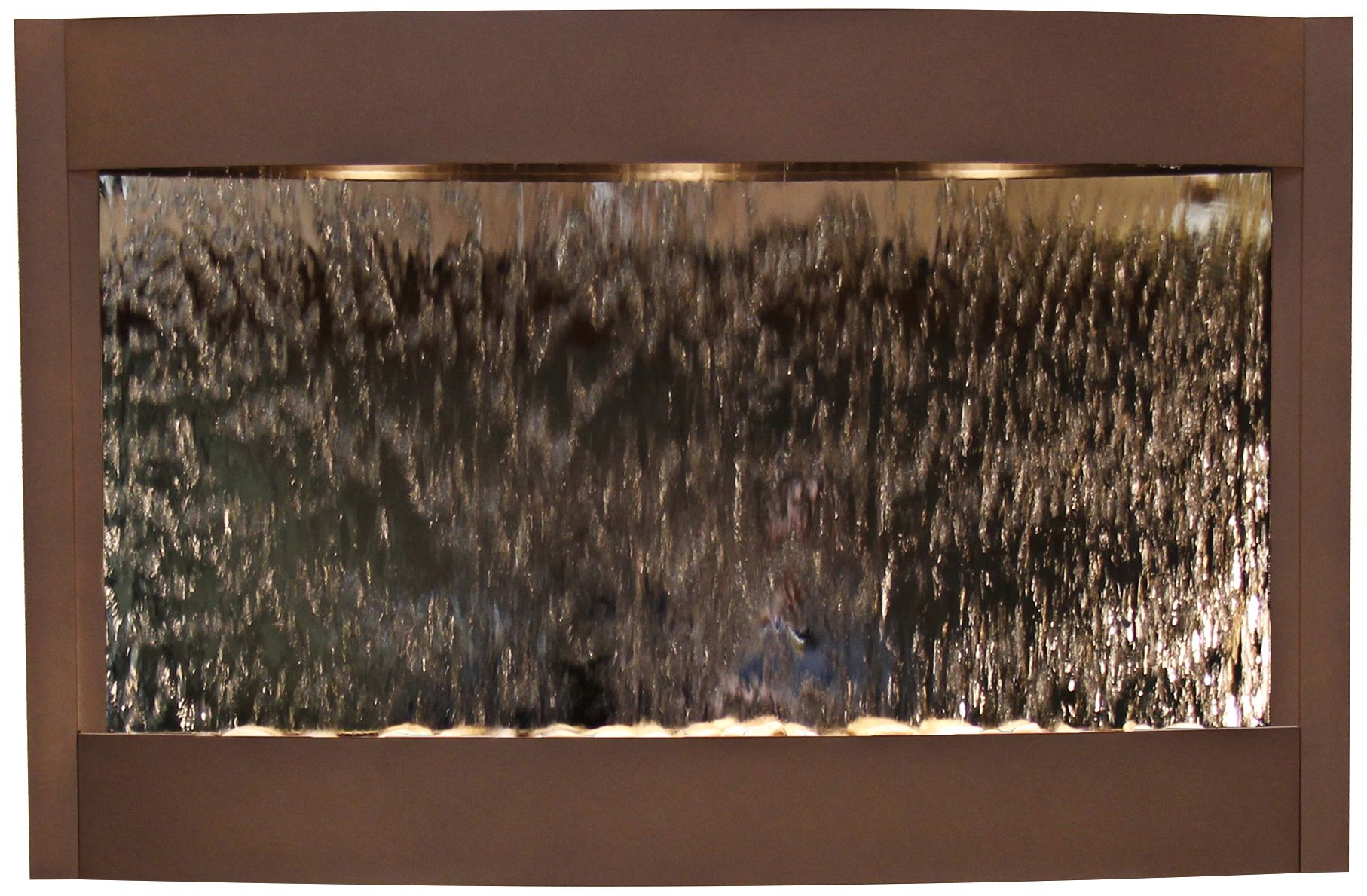 Calming Waters 35"H Mirrored Woodland Brown Wall Fountain
