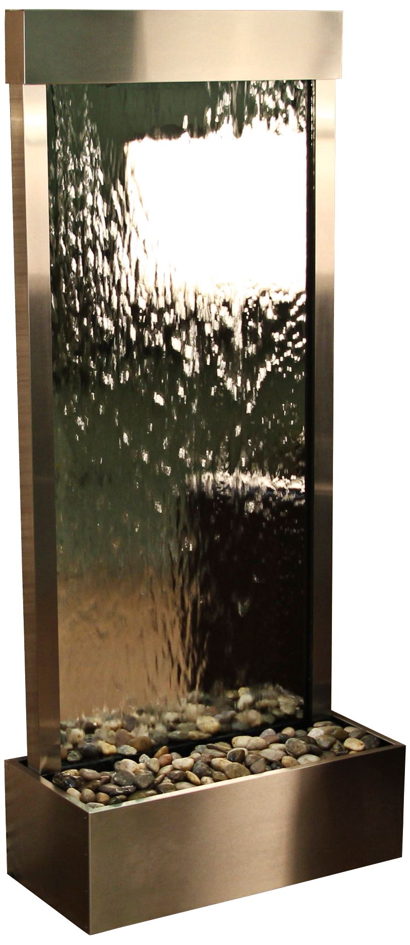 Harmony River 70" High Stainless Steel Modern Fountain