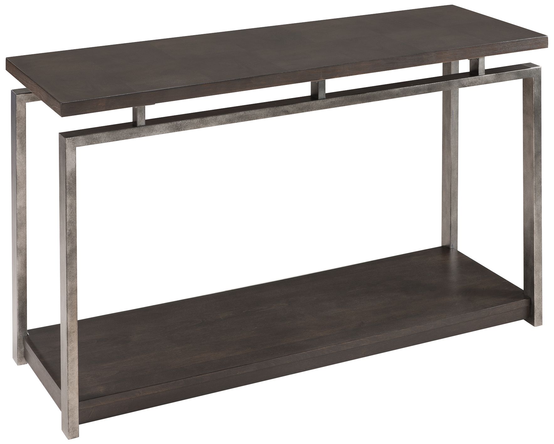 Alton 50" Wide Platinum Charcoal and Metal Sofa Table
