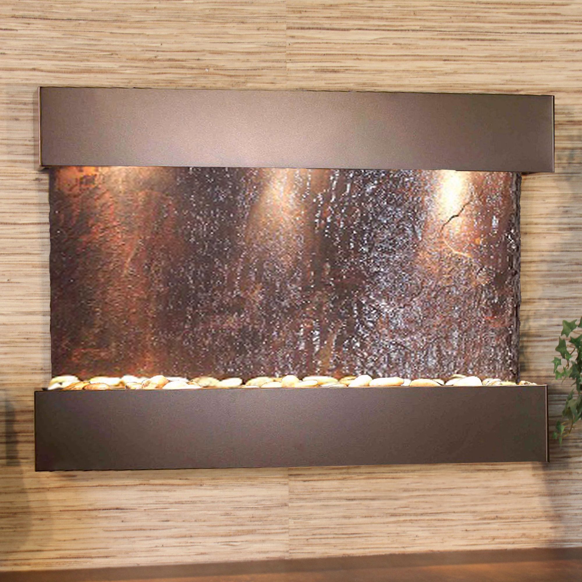Reflection Creek 27" High Slate and Bronze Wall Fountain