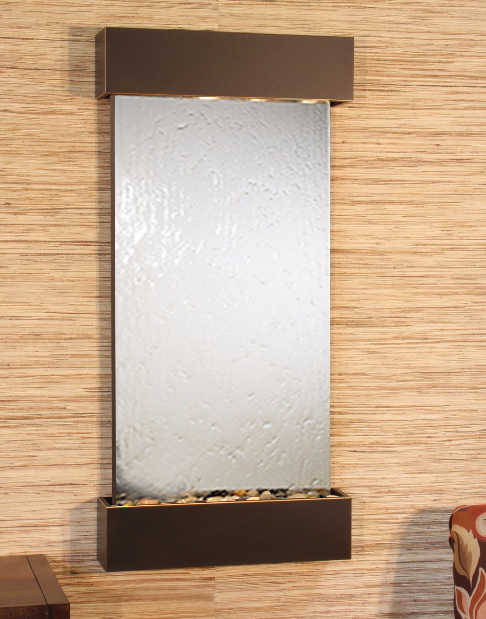 Whispering Creek Mirror Blackened Copper 46"H Wall Fountain