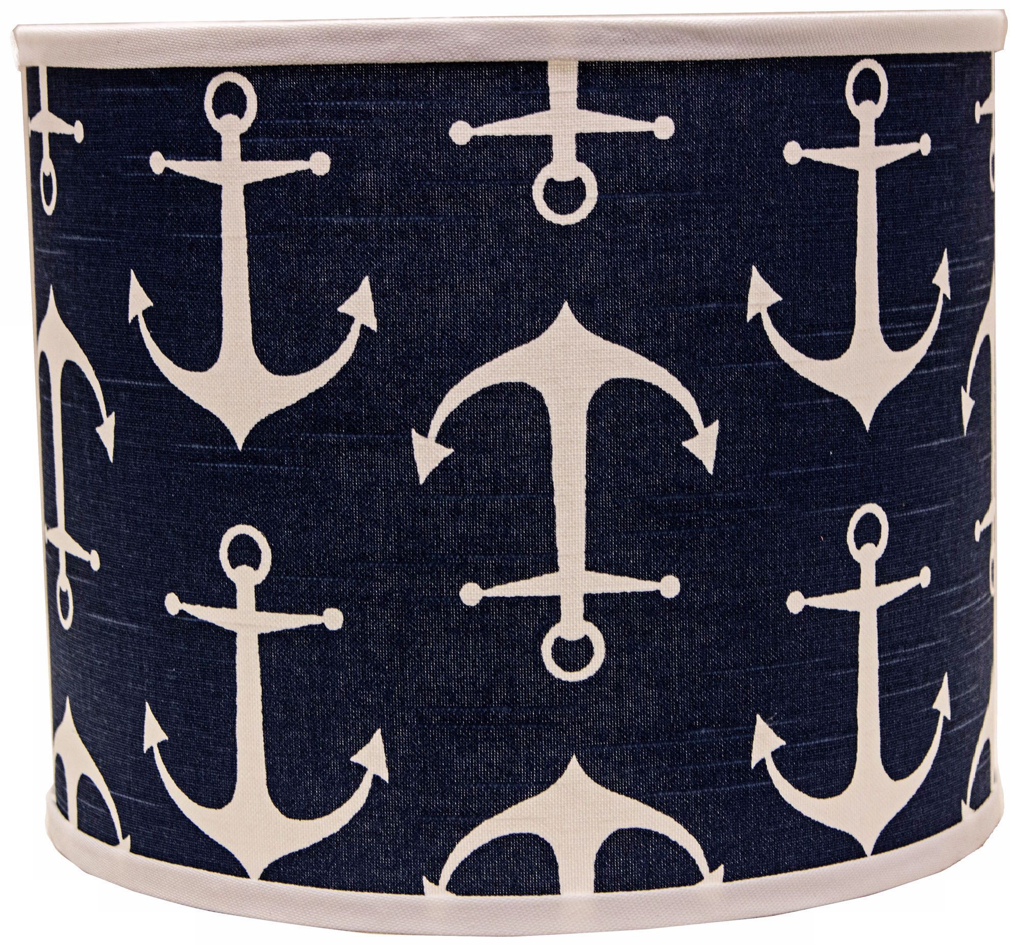 Navy Anchors Aweigh 12x12x10 Drum Shade (Spider)