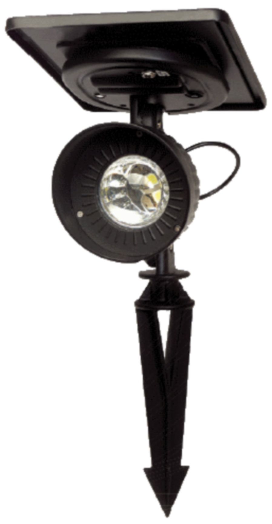 Progressive Solar 8 1/2" High Black Dual-Mount Spotlight