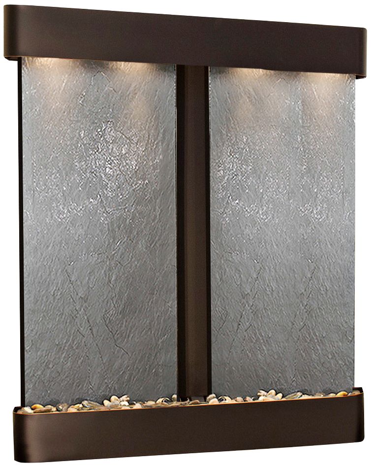 Cottonwood Falls Blackstone Blackened Round Wall Fountain