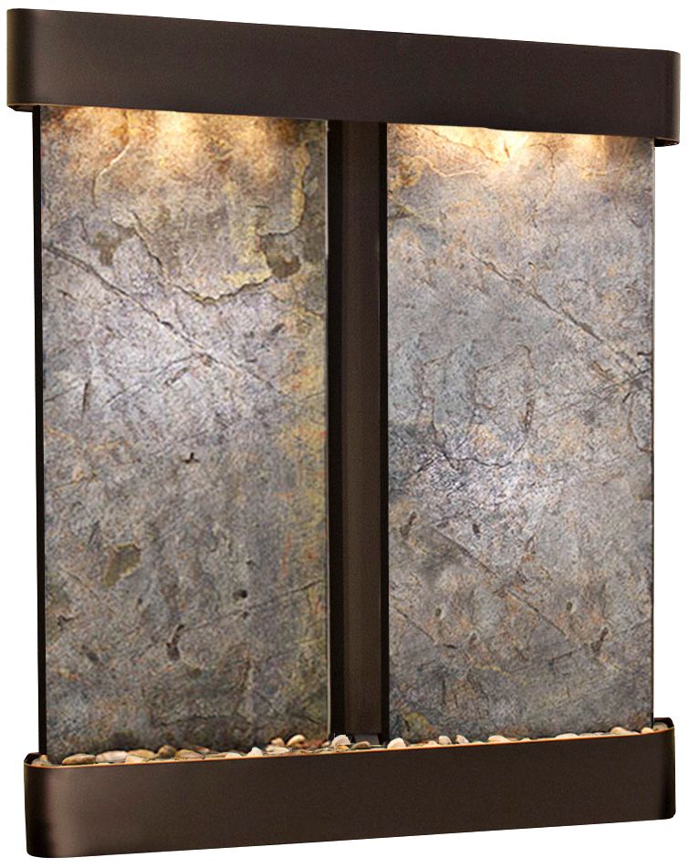 Cottonwood Falls 69" High Two Panel Modern Wall Fountain