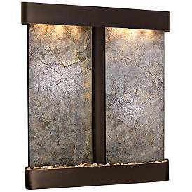Cottonwood Falls 69&quot; High Two Panel Modern Wall Fountain