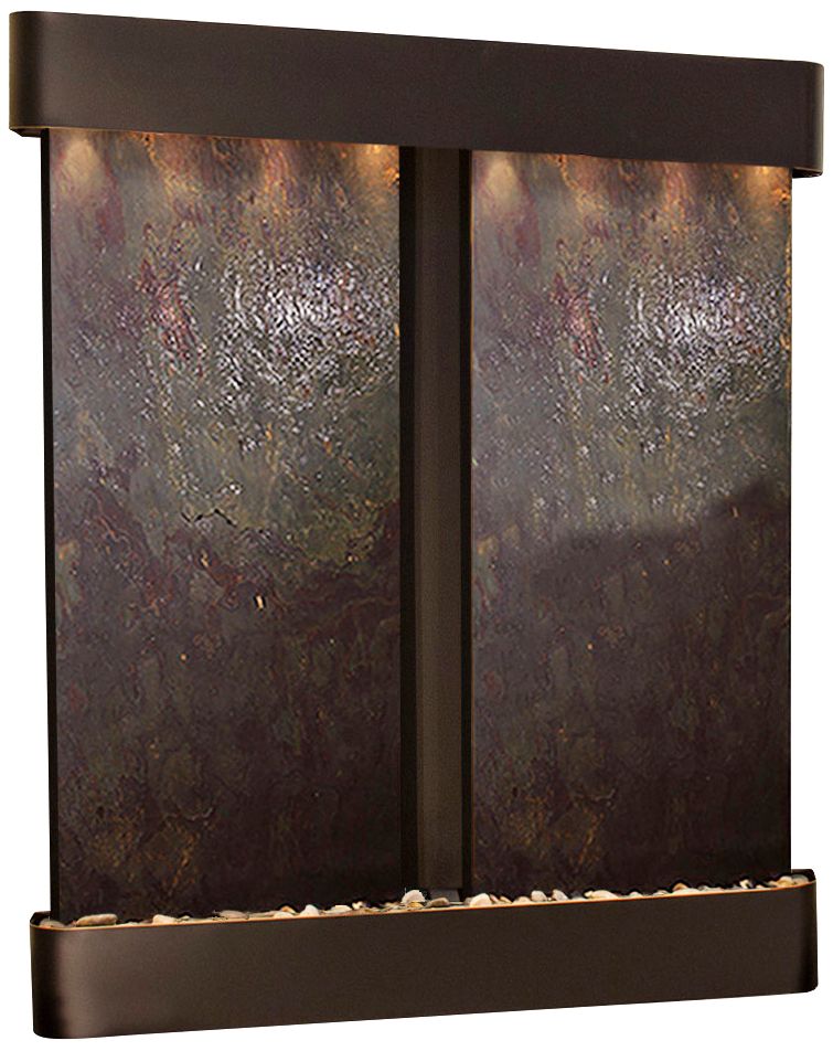 Cottonwood Falls 69" High Modern Stone Wall Fountain