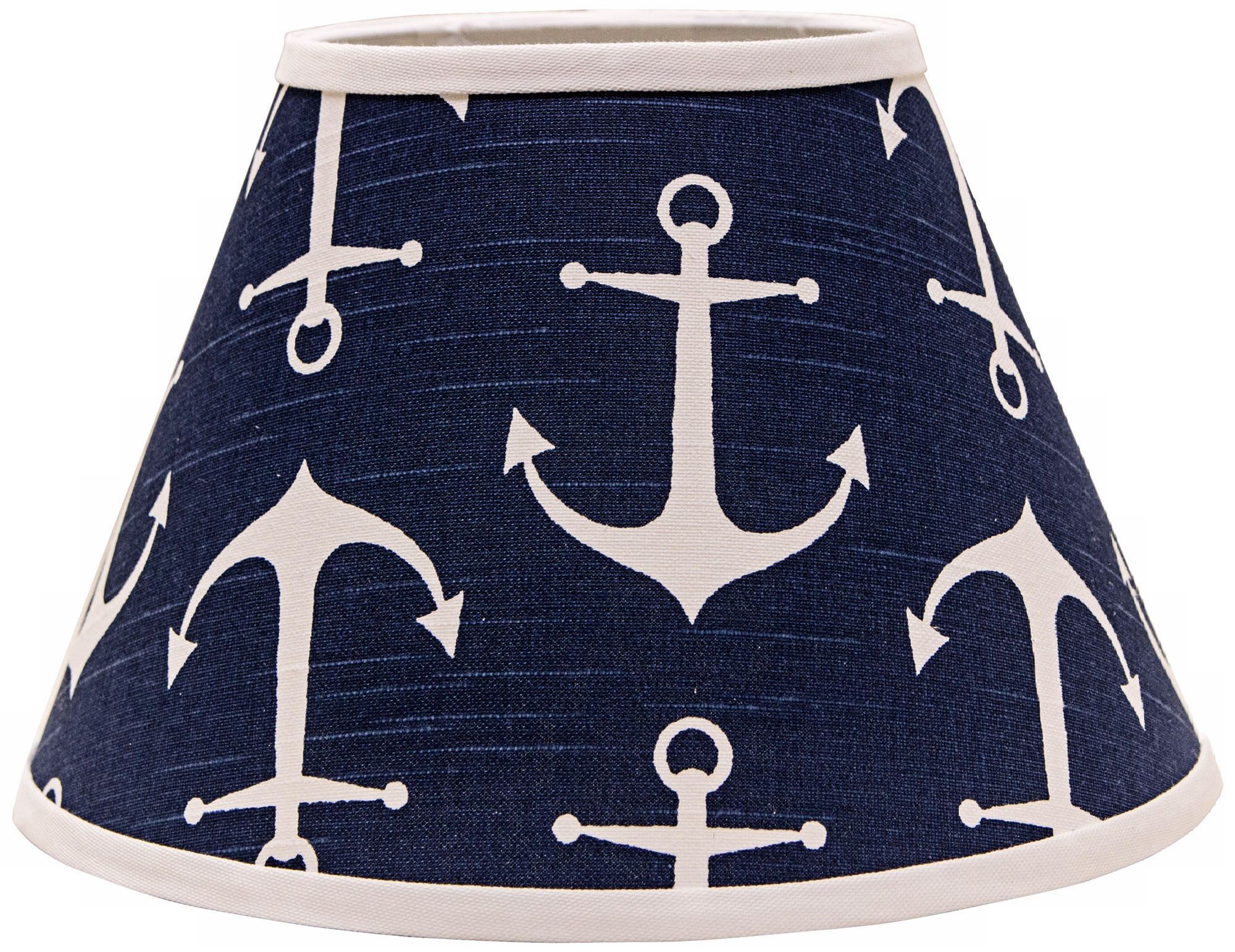 Navy Anchors Aweigh 10x18x13 Empire Shade (Spider)