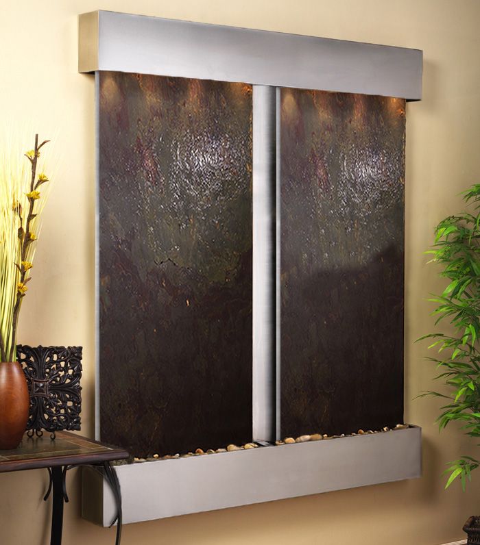 Cottonwood Falls Steel Featherstone 69" High Wall Fountain