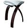Gianna 23 1/2" Wide Espresso and Glass Modern End Table