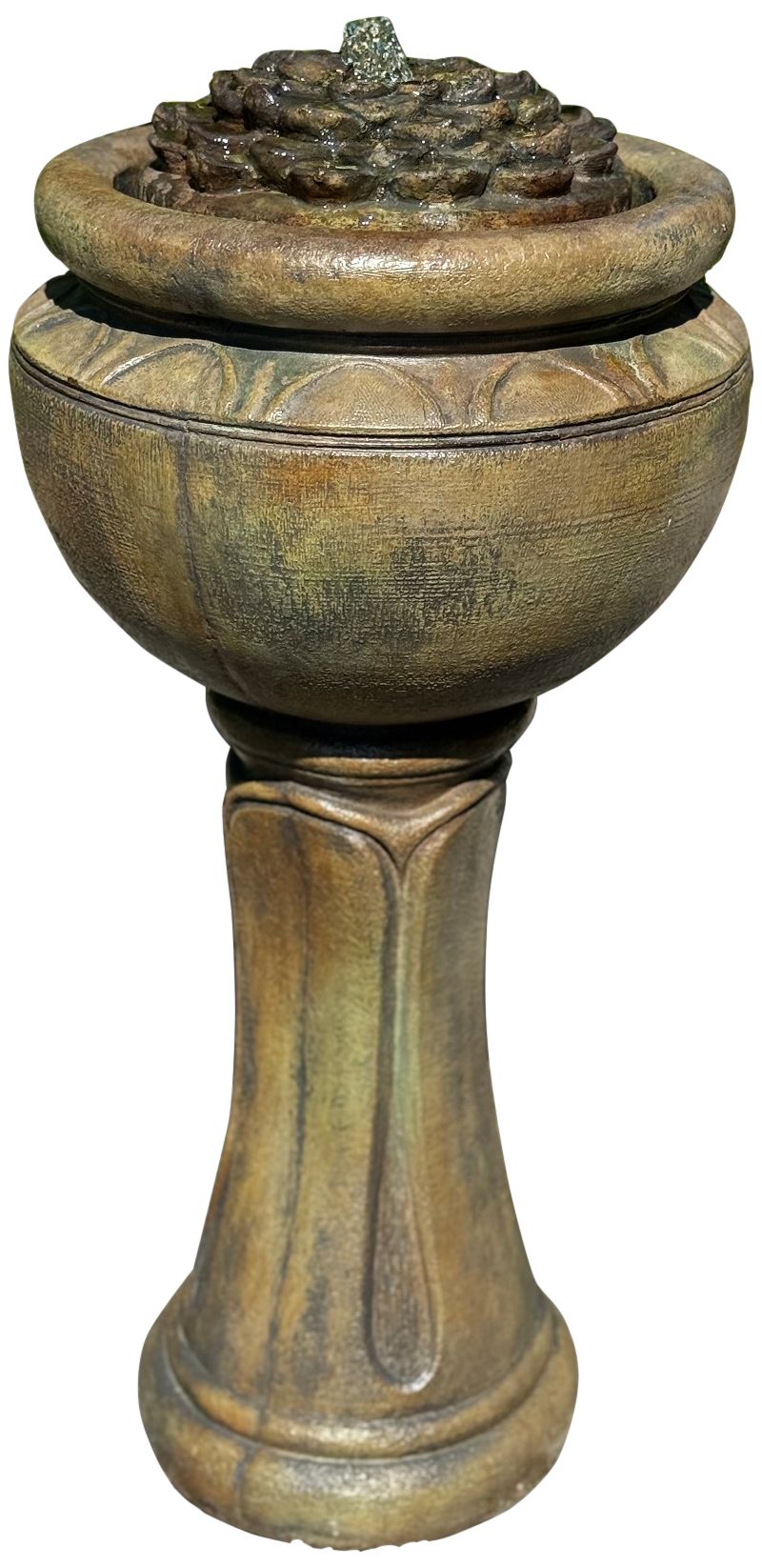 Henri Studio 37" High Dahlia Tall Patio Bubbler Fountain