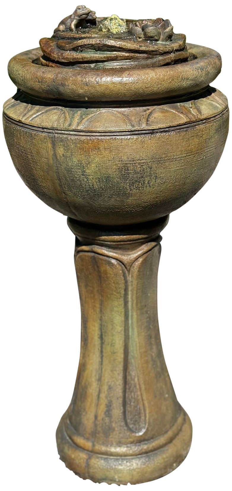 Henri Studio 38"H Nebbia Frogs Tall Patio Bubbler Fountain