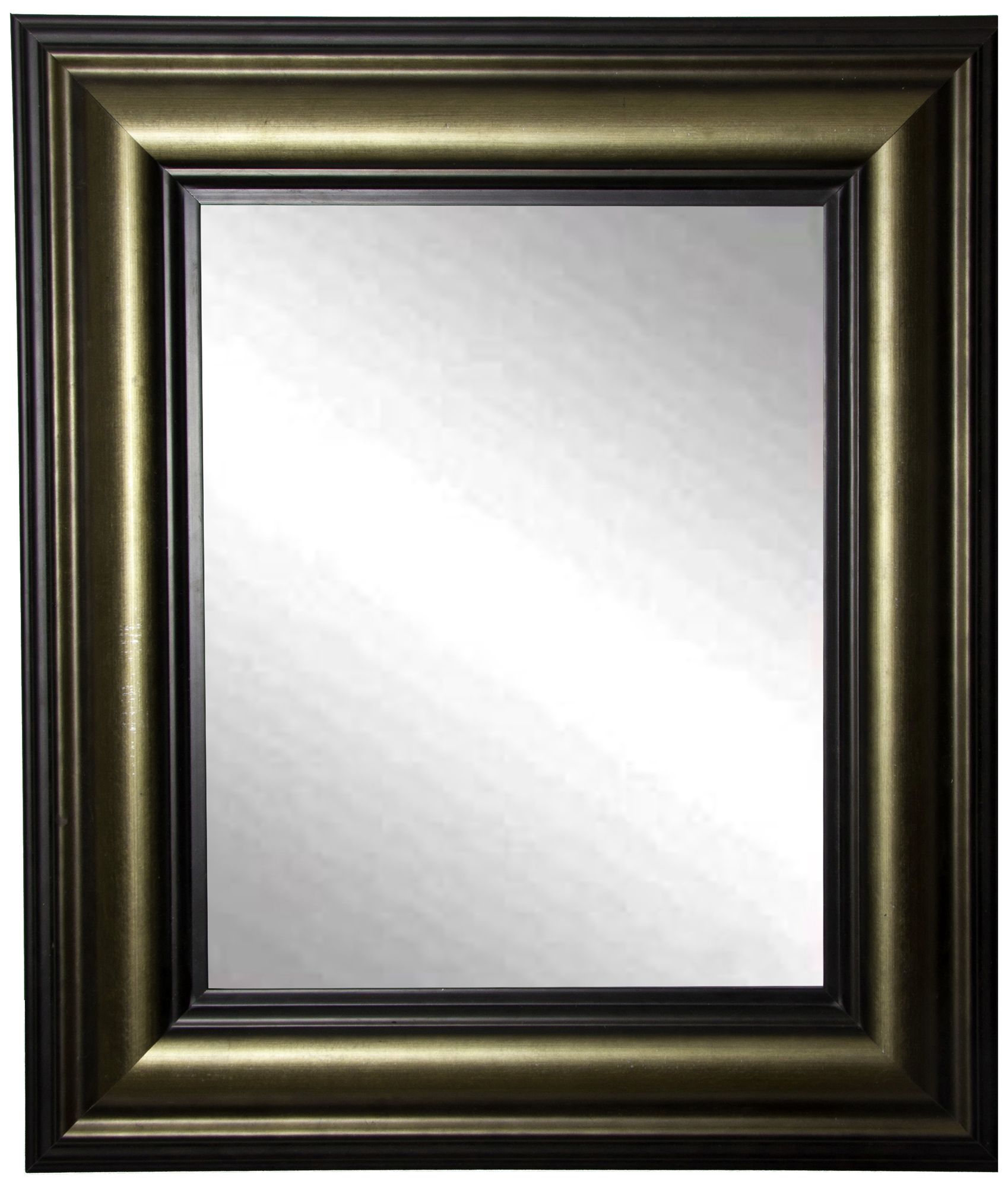 Glendford Bronze Antiqued Stepped 30" x 36" Wall Mirror
