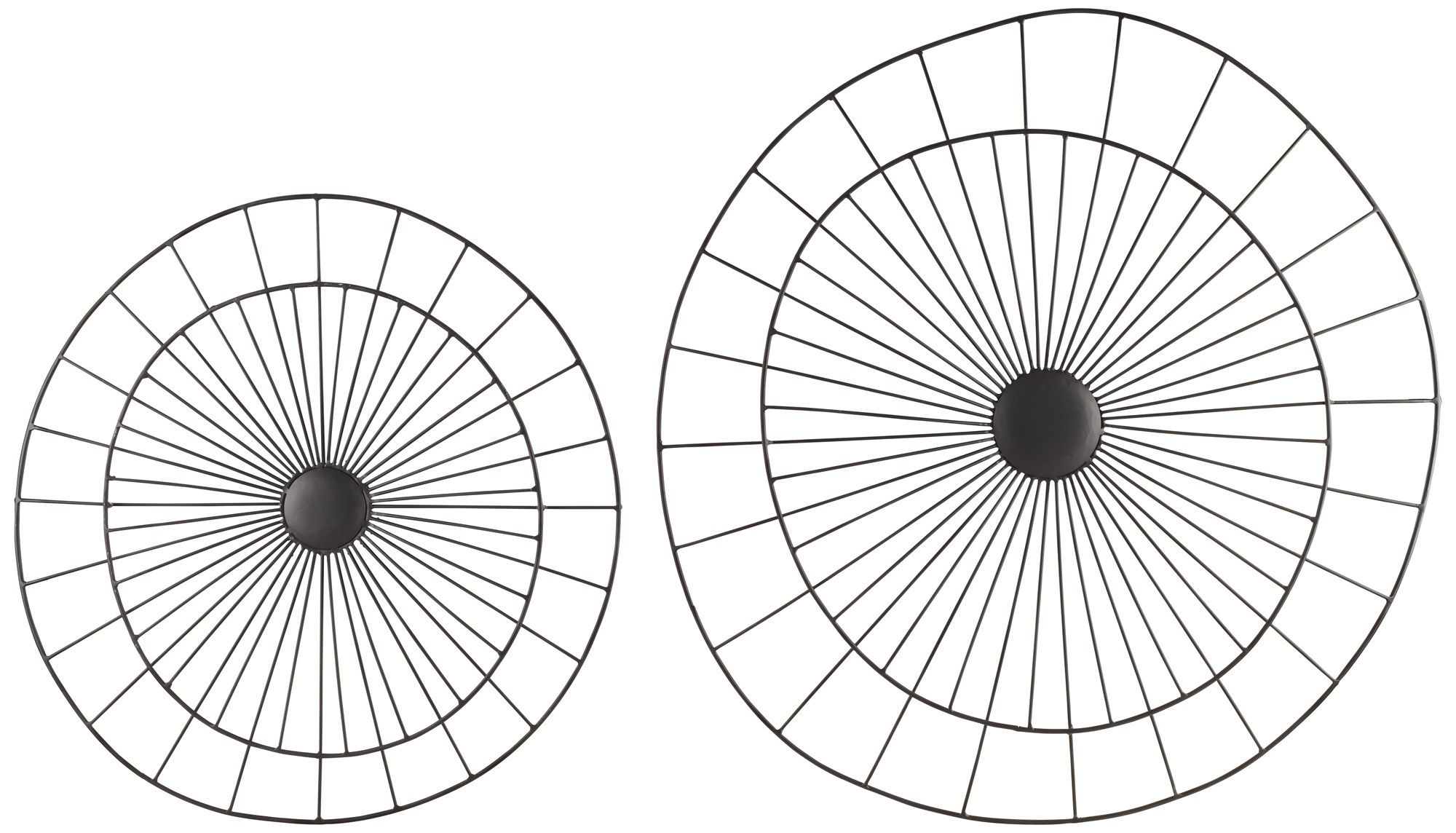 Pin Wheels Set of 2 Metal Wall Art Medallions