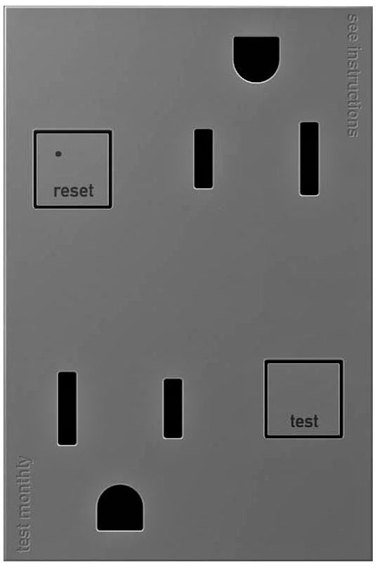 adorne® Magnesium 15A Tamper-Resist 3-Module GFCI Outlet