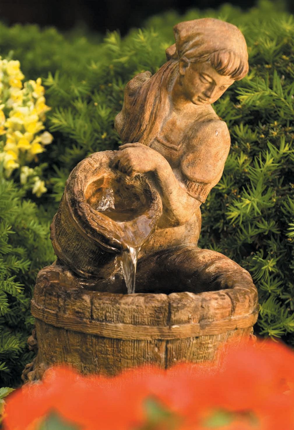 Rafaella 26" High Cast Stone Patio Garden Fountain