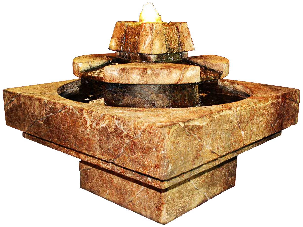 Henri Studio Relic Elegante Stone Edge Cascade Fountain