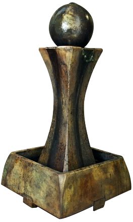 Henri Studio 37" High Relic Nebbia Low Hourglass Fountain