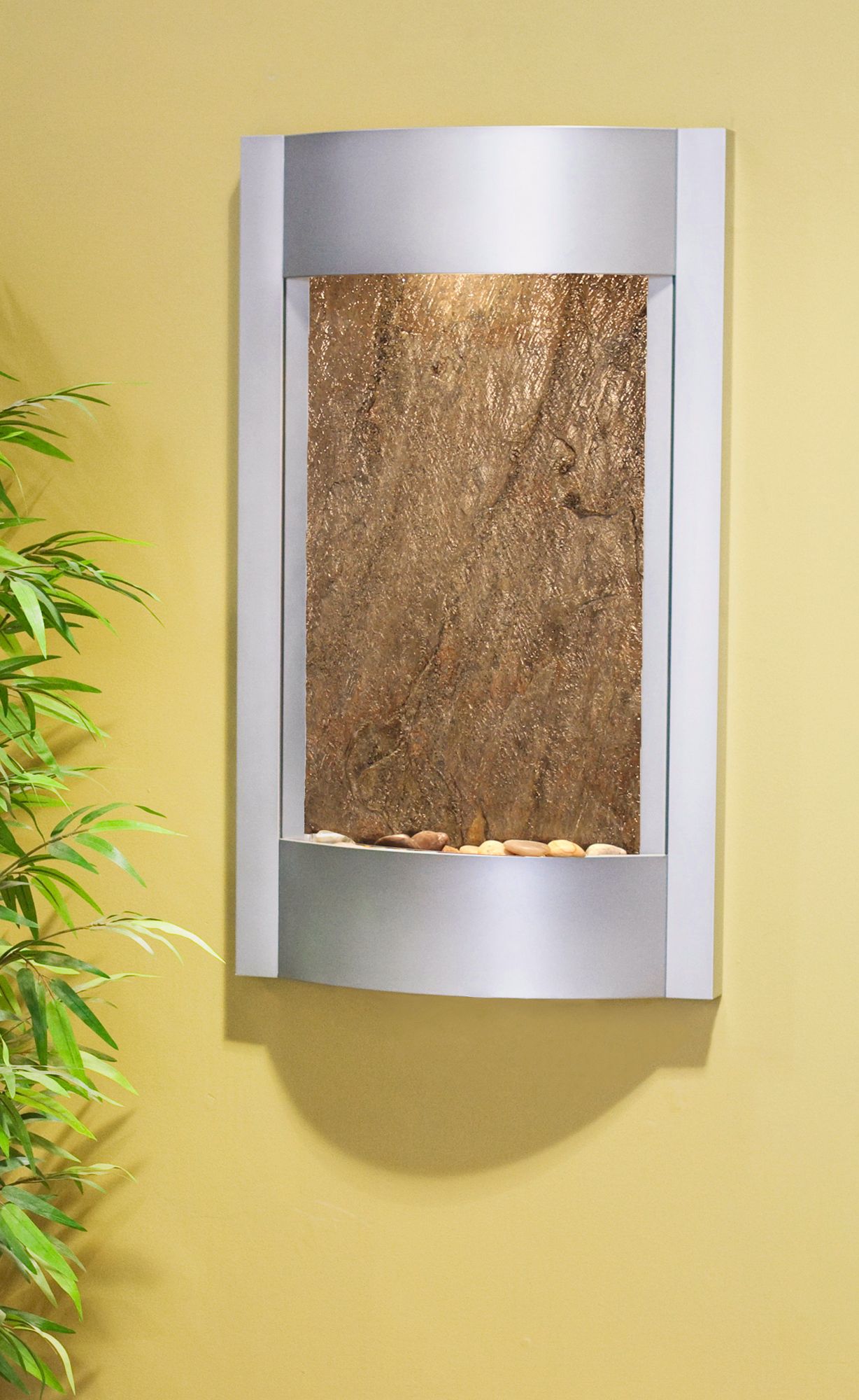 Serene Waters 36" High Modern Stone Wall Fountain