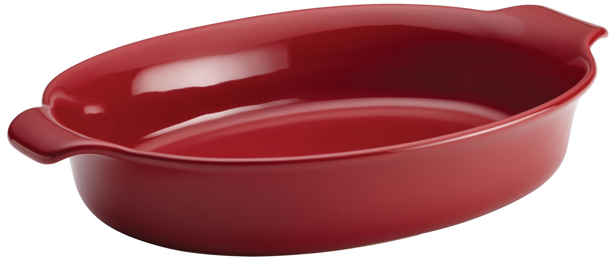 Anolon Vesta 19" Wide Stoneware Paprika Red Oval Baking Dish