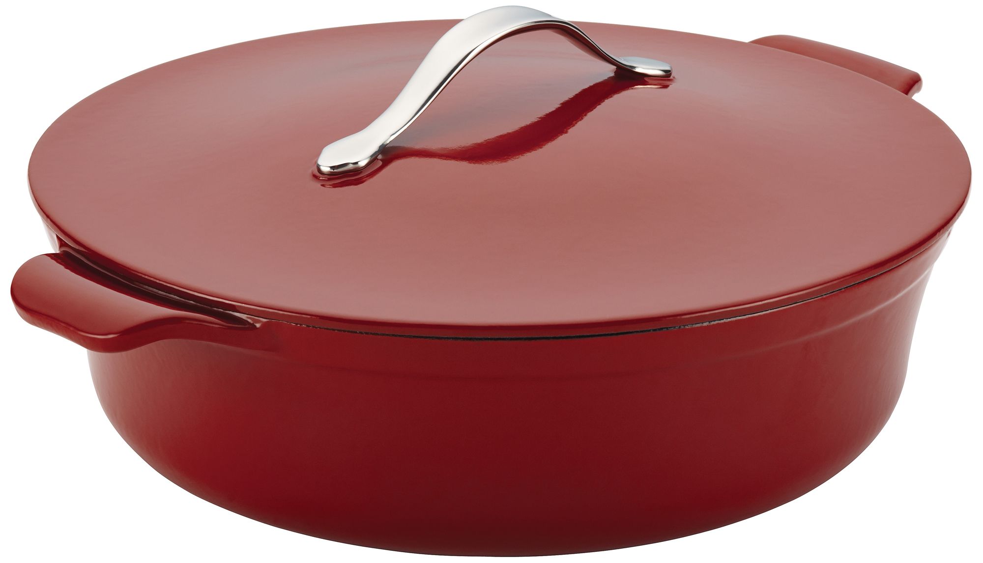 Anolon Vesta Paprika Red 5-Quart Round Covered Braiser