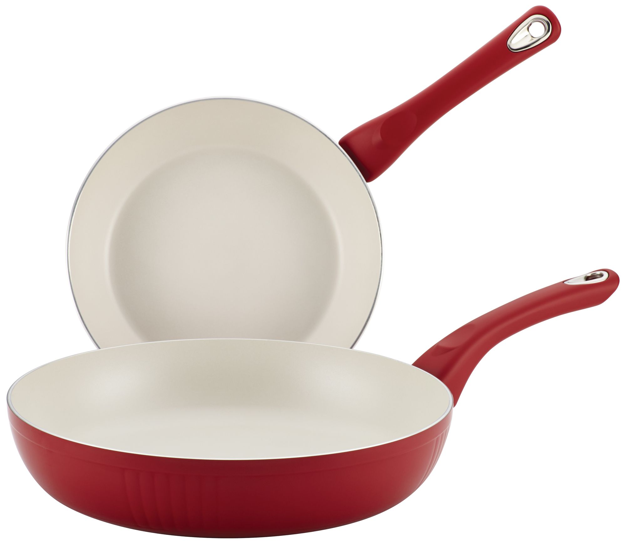 Farberware Red Aluminum Nonstick Twin Pack Skillet Set