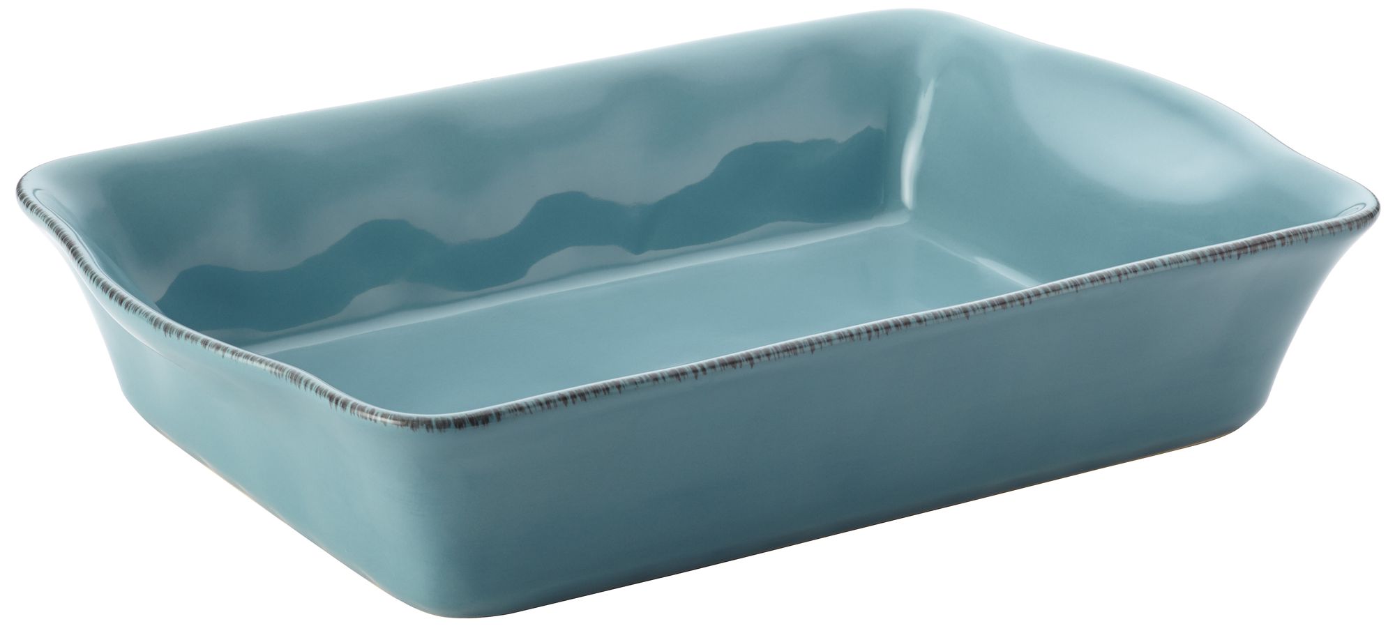 Rachael Ray Cucina Stoneware Agave Blue Rectangular Baker