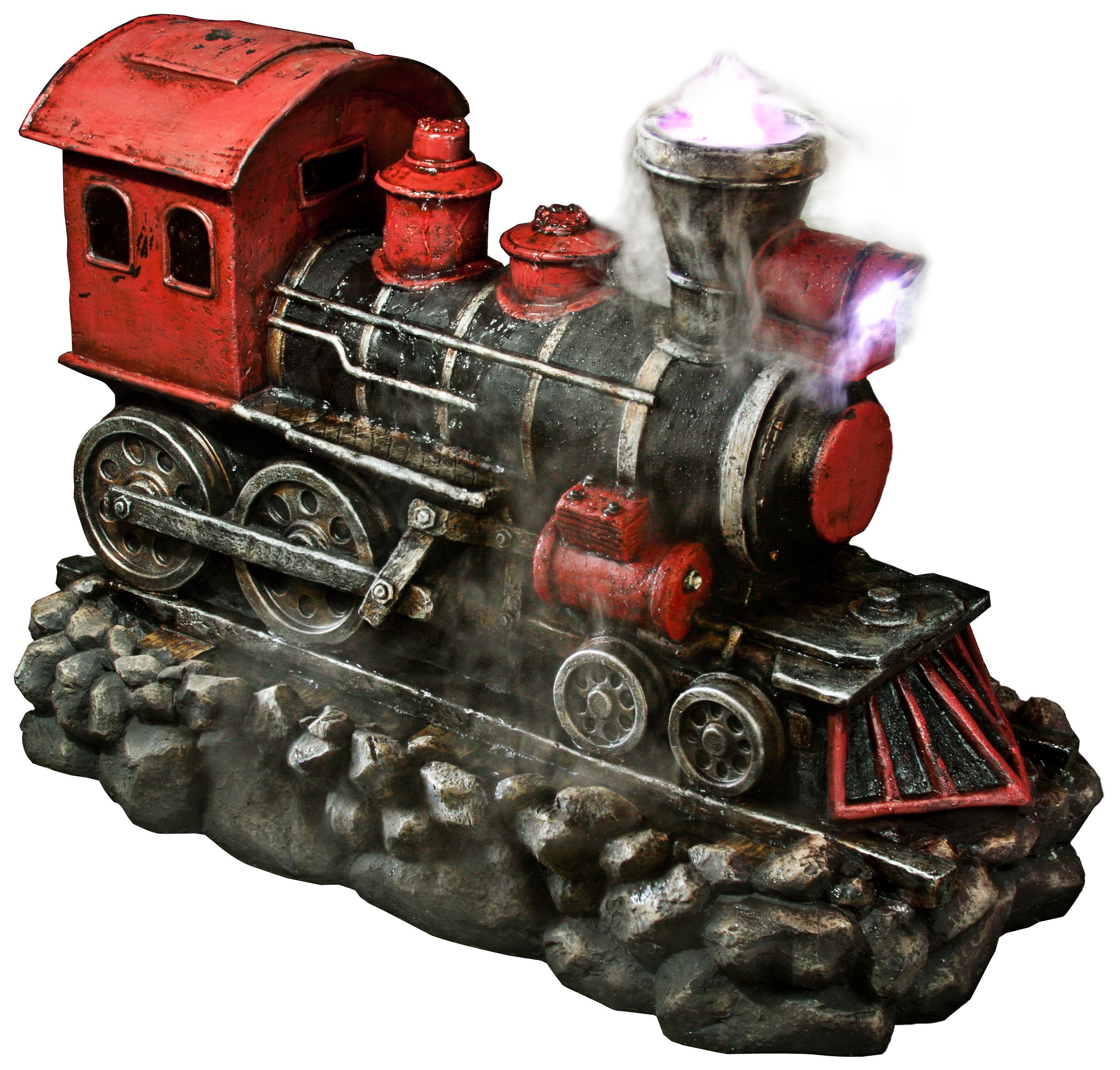 Red Locomotive 26" High Train Mister Fountain