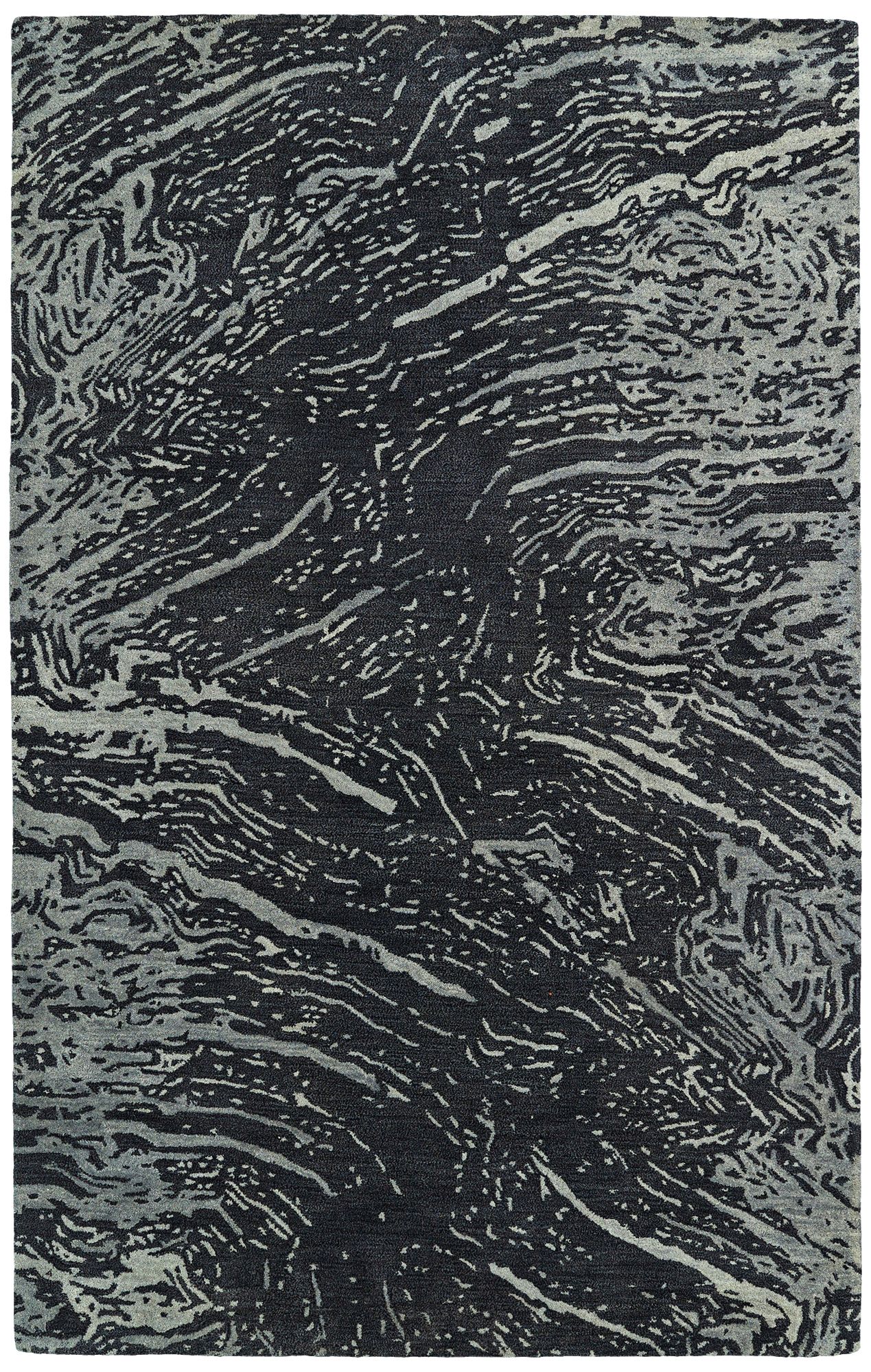 Kaleen Brushstrokes BRS01-38 Gray Wool Area Rug 