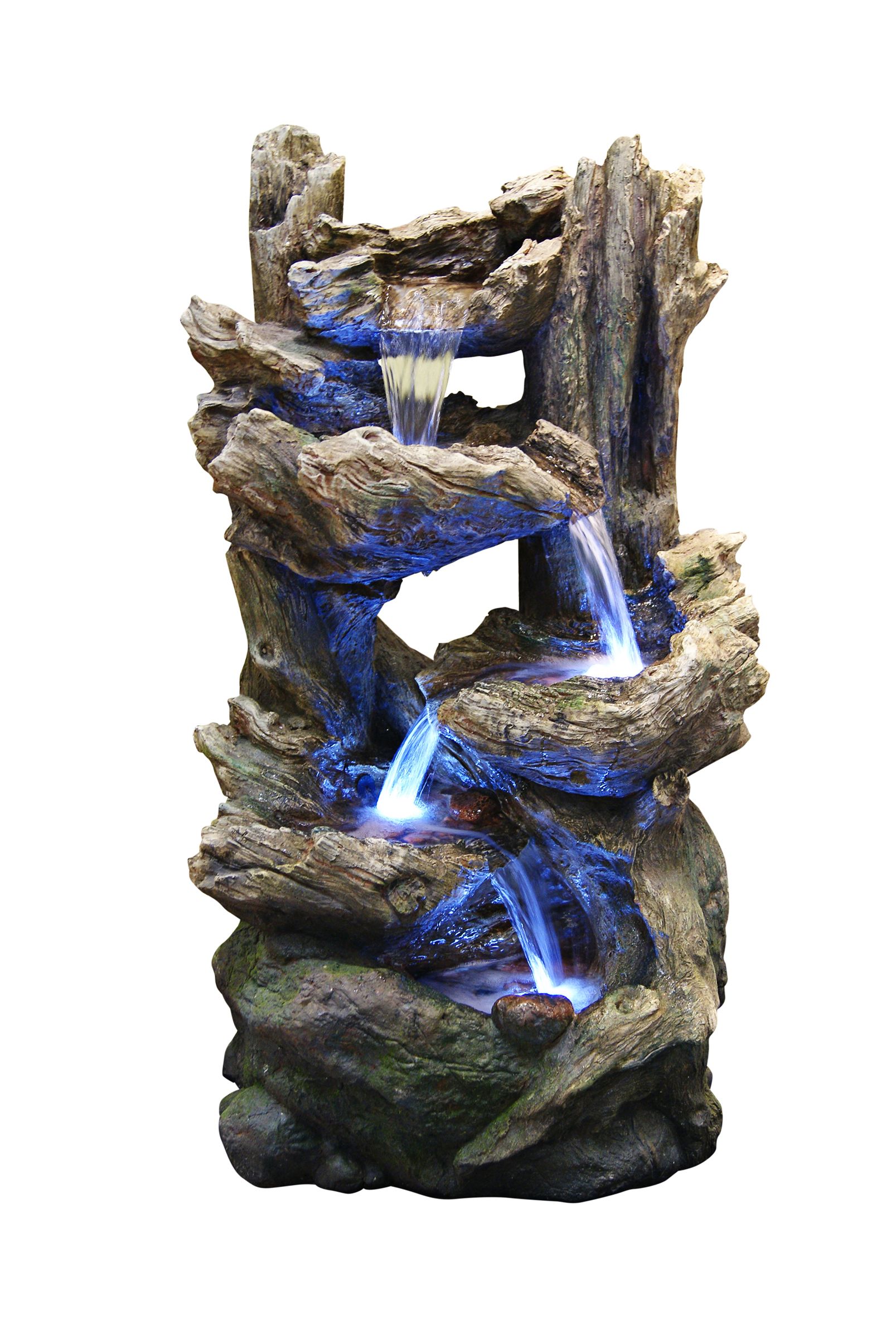 Stacked Logs 38" High LED Floor Fountain