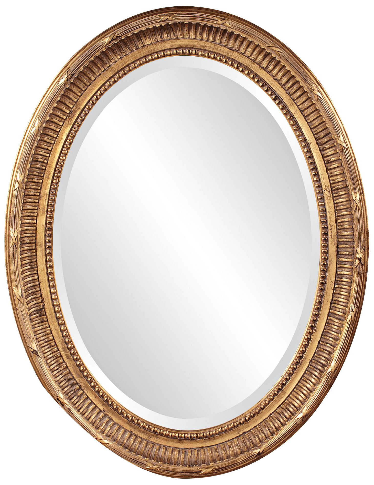 Nero Gold 26" x 34" Oval Wall Mirror by Howard Elliot