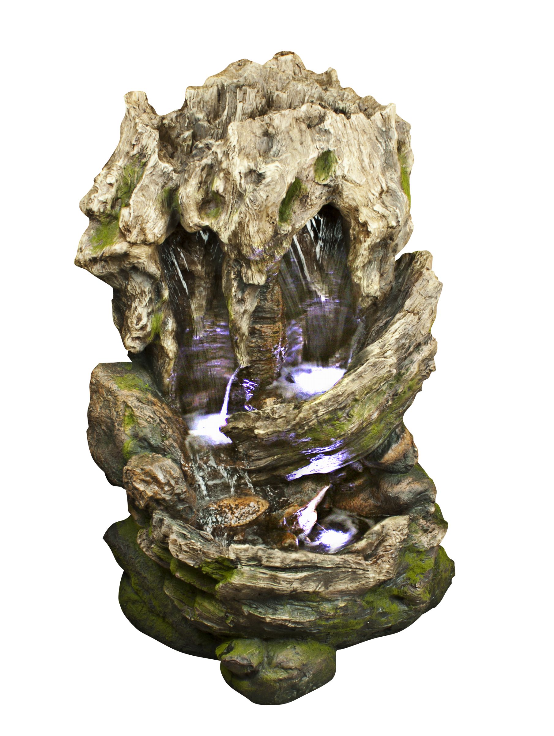 Rainforest 38" High Waterfall Floor Fountain with Light