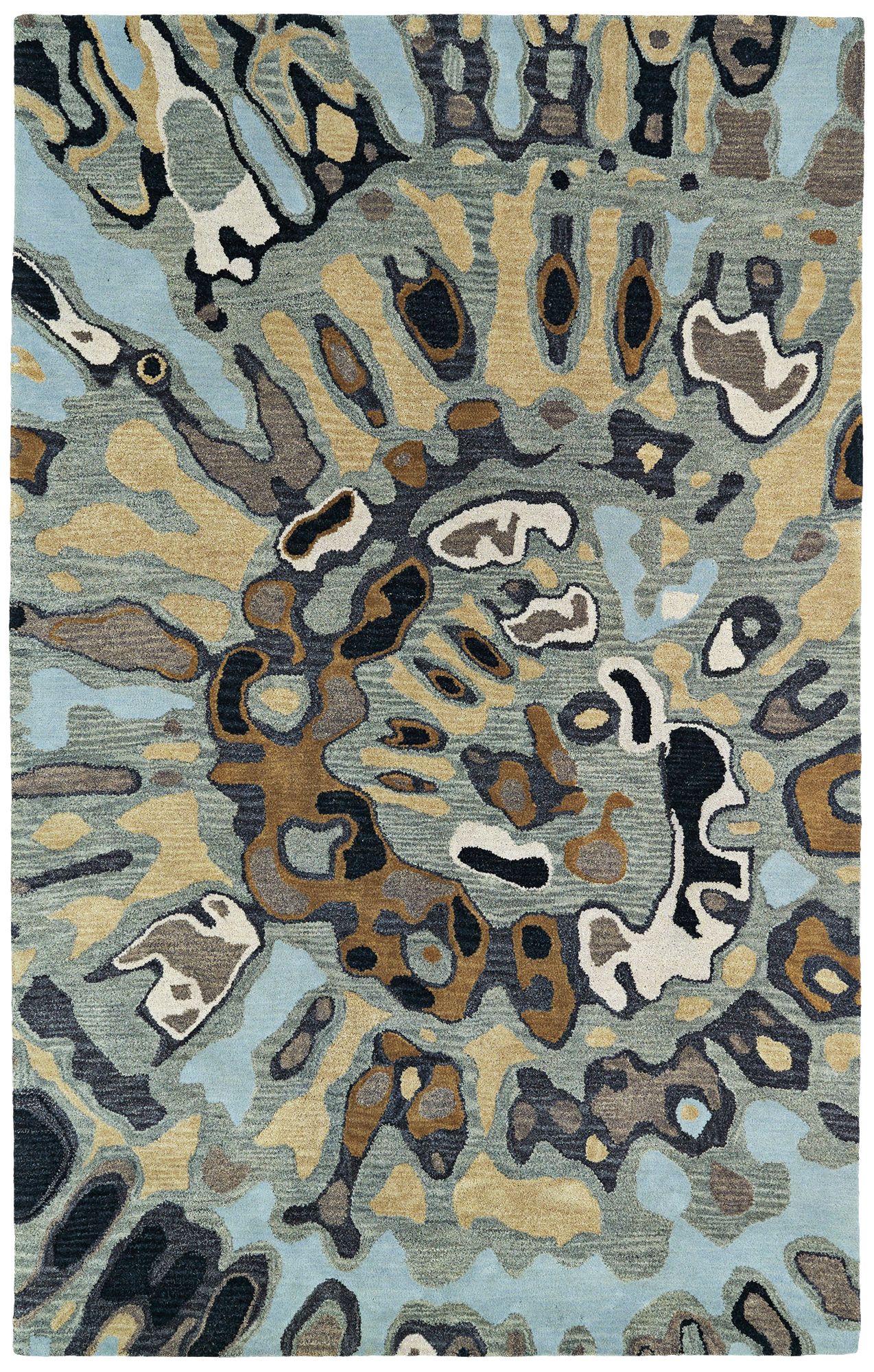 Kaleen Brushstrokes BRS04-86 Multi-Color Wool Area Rug 