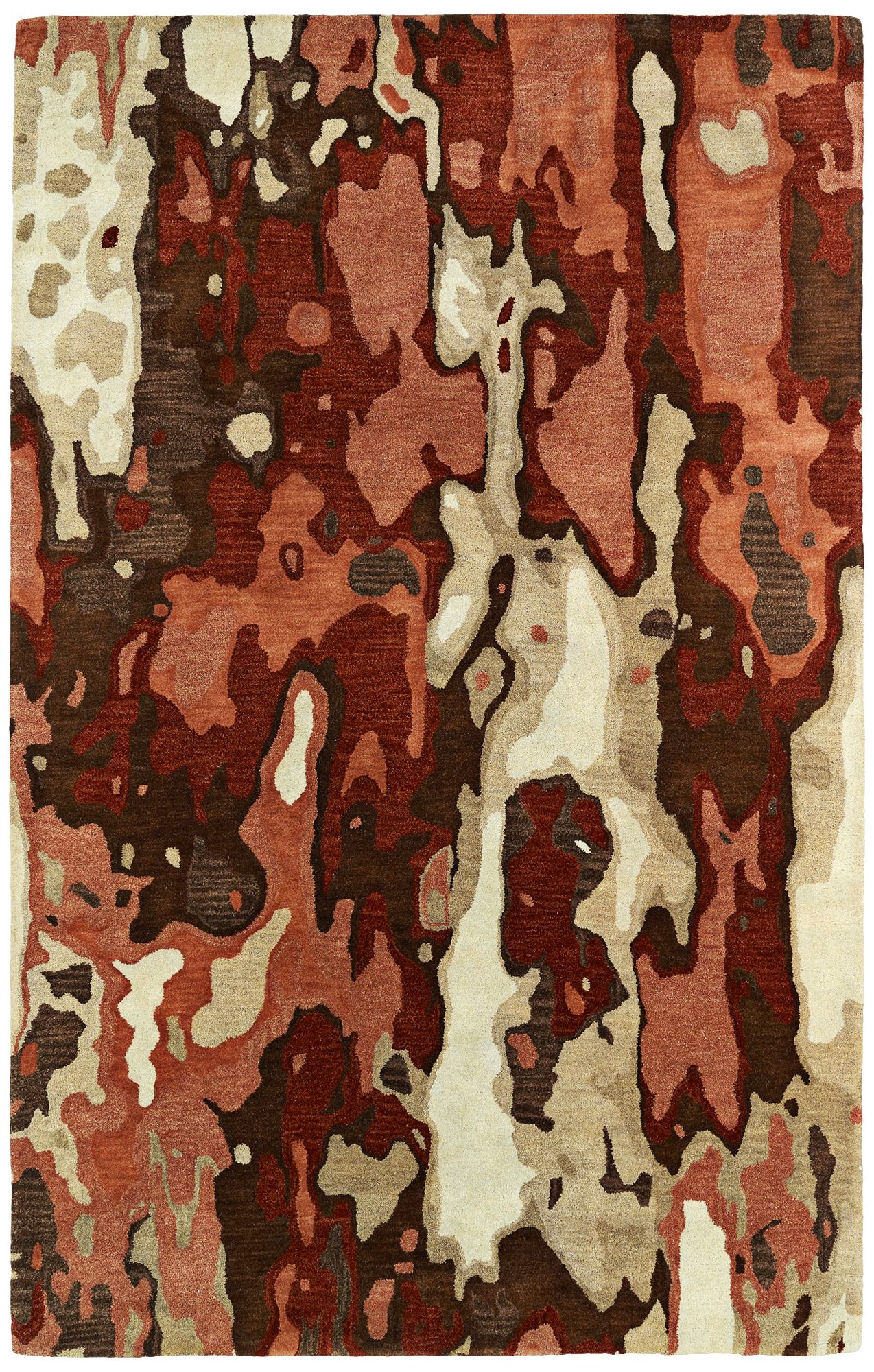 Kaleen Brushstrokes BRS05-30 Red Wool Area Rug 