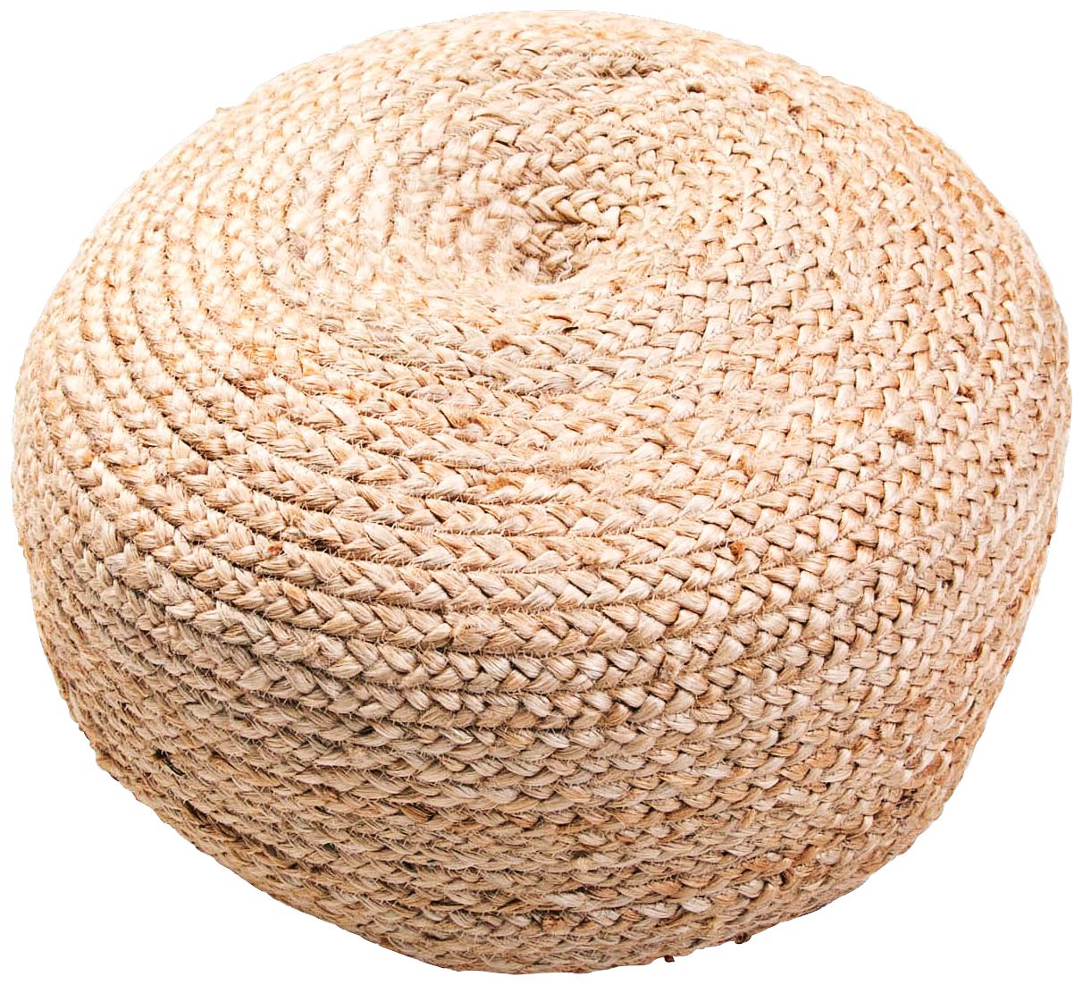 Jaipur Saba Natural Jute Round Pouf Ottoman 6Y678 Lamps Plus