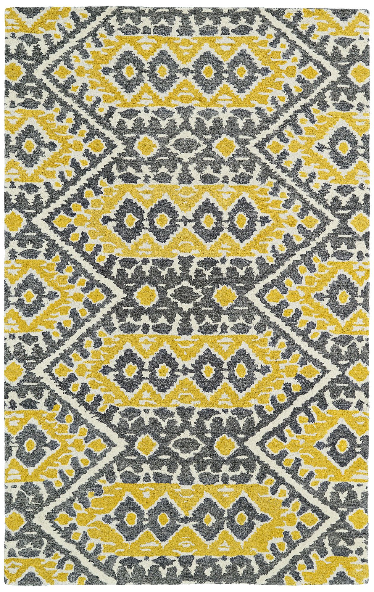 Kaleen Global Inspirations GLB01-28 Yellow Wool Rug 