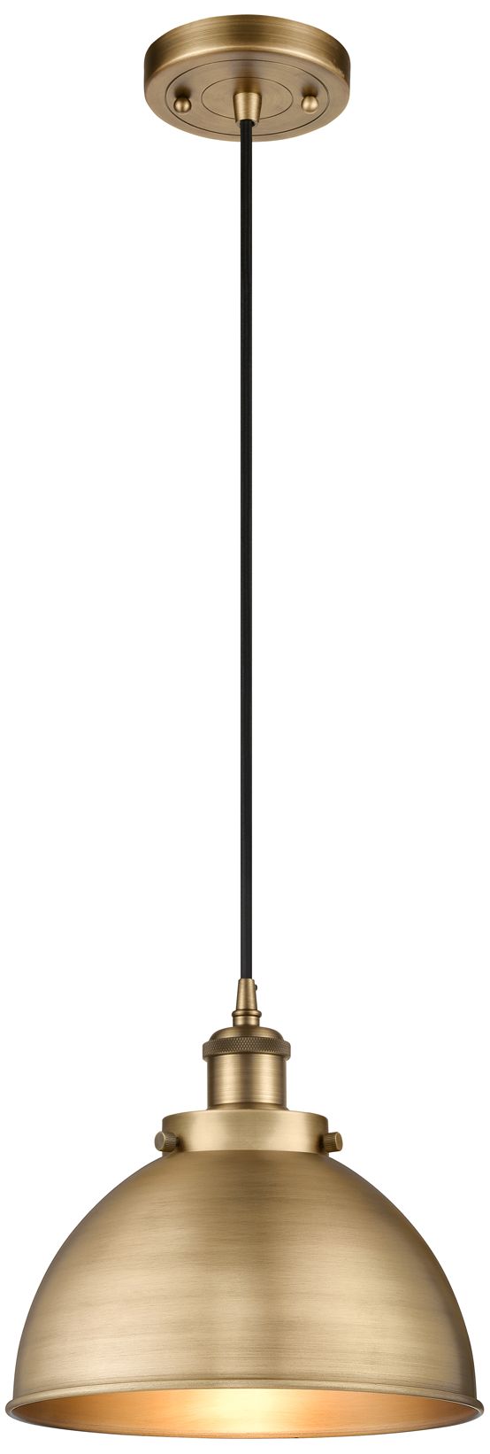 Innovations Lighting Derby 10" Wide Brushed Brass Led Mini Pendant