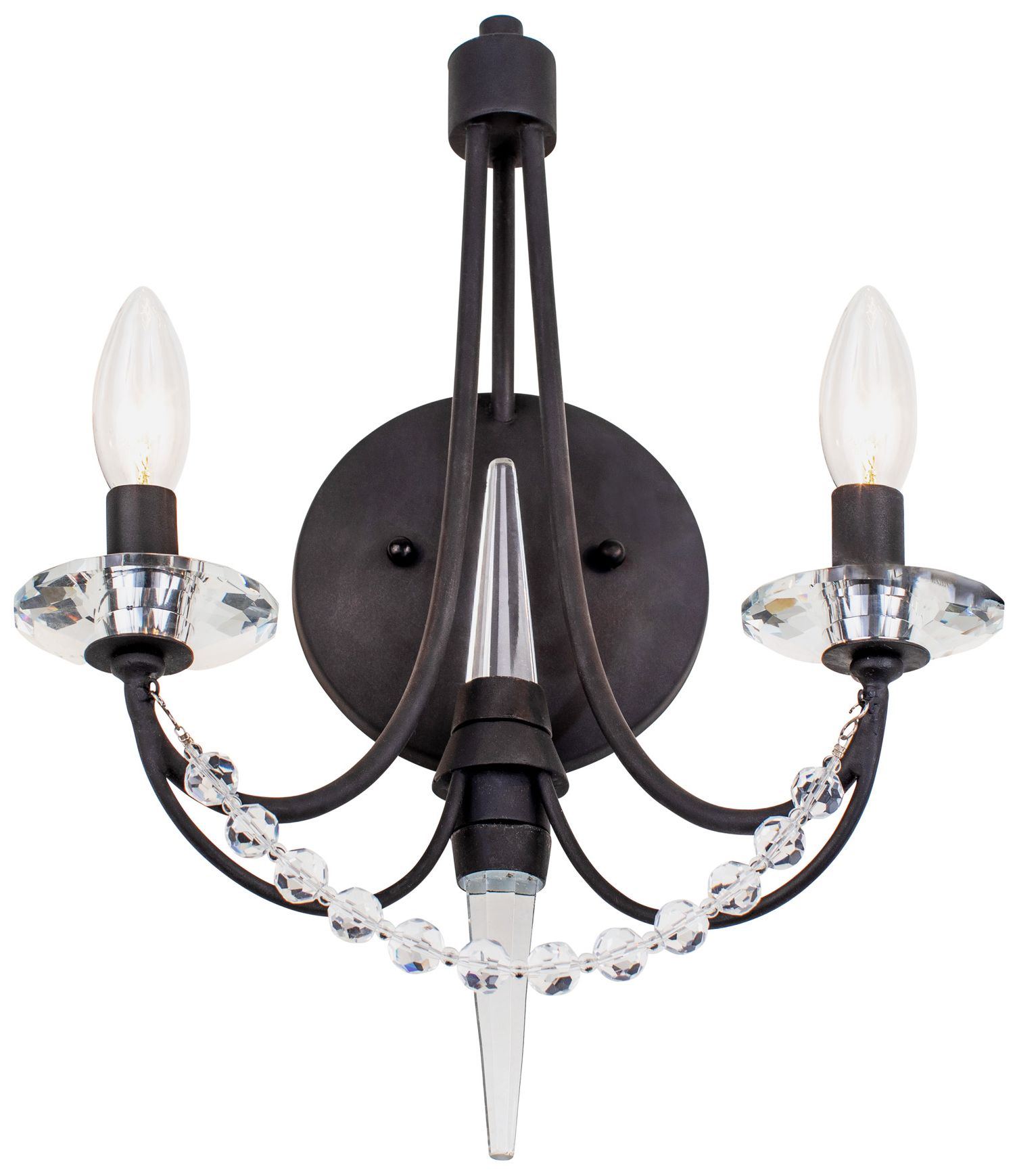 Varaluz Brentwood 11" Wide Black Wall Sconce