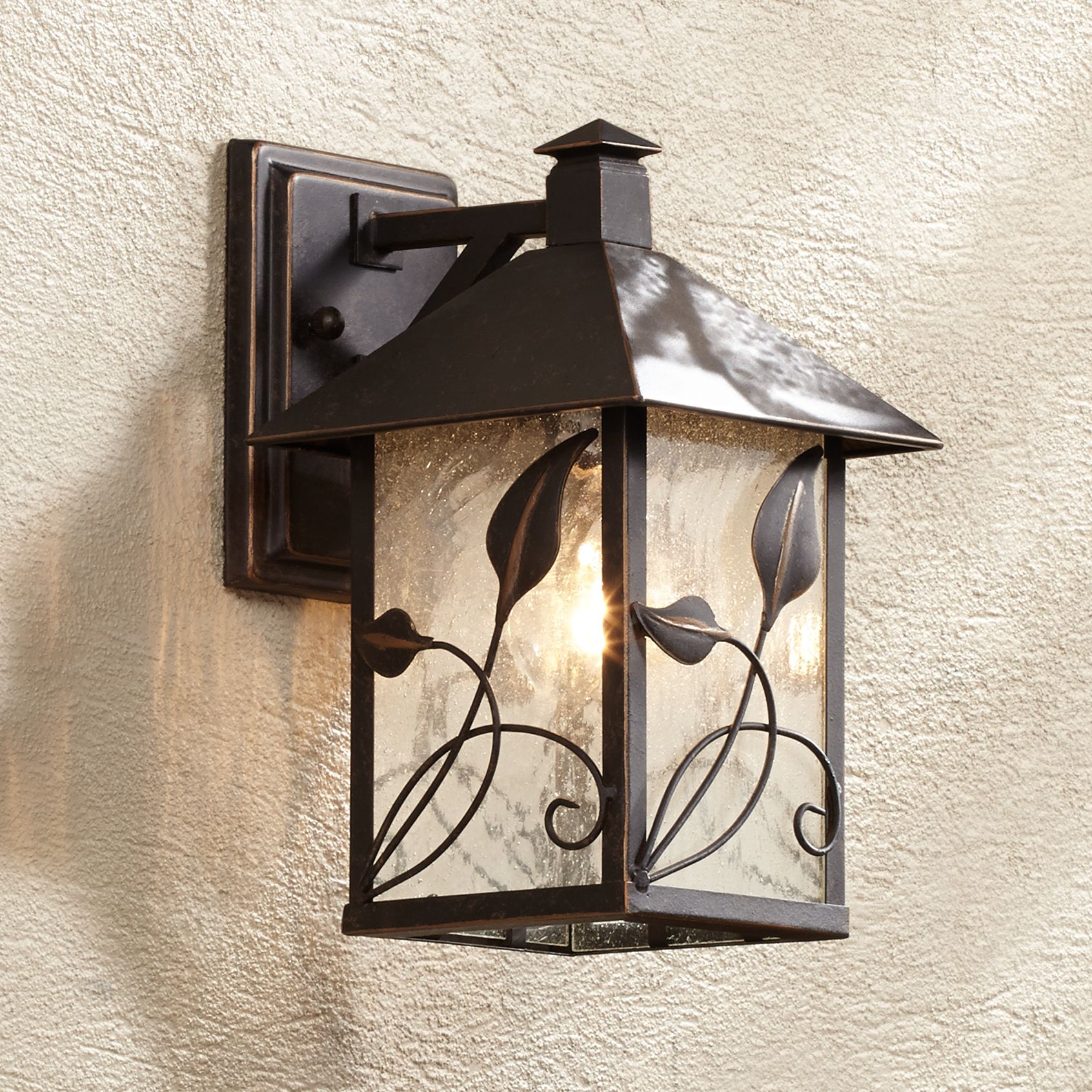Farmhouse Outdoor Wall Light Fixture Bronze Lantern 10 1/2" for Porch Patio Deck eBay