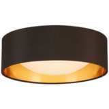 Eglo Orme 12&quot; Wide Black and Gold LED Ceiling Light