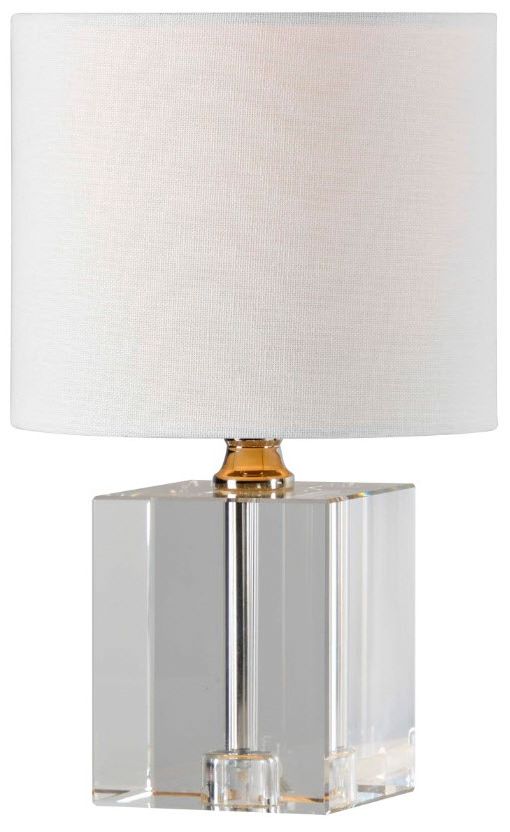Forty West Sloane 12" High Clear Crystal Accent Table Lamp