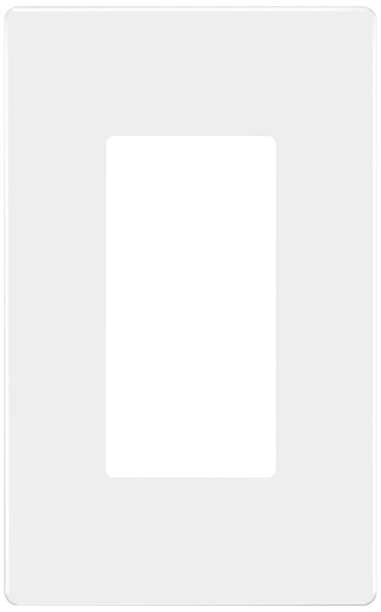 Tesler White 1 Gang Screwless Faceplate