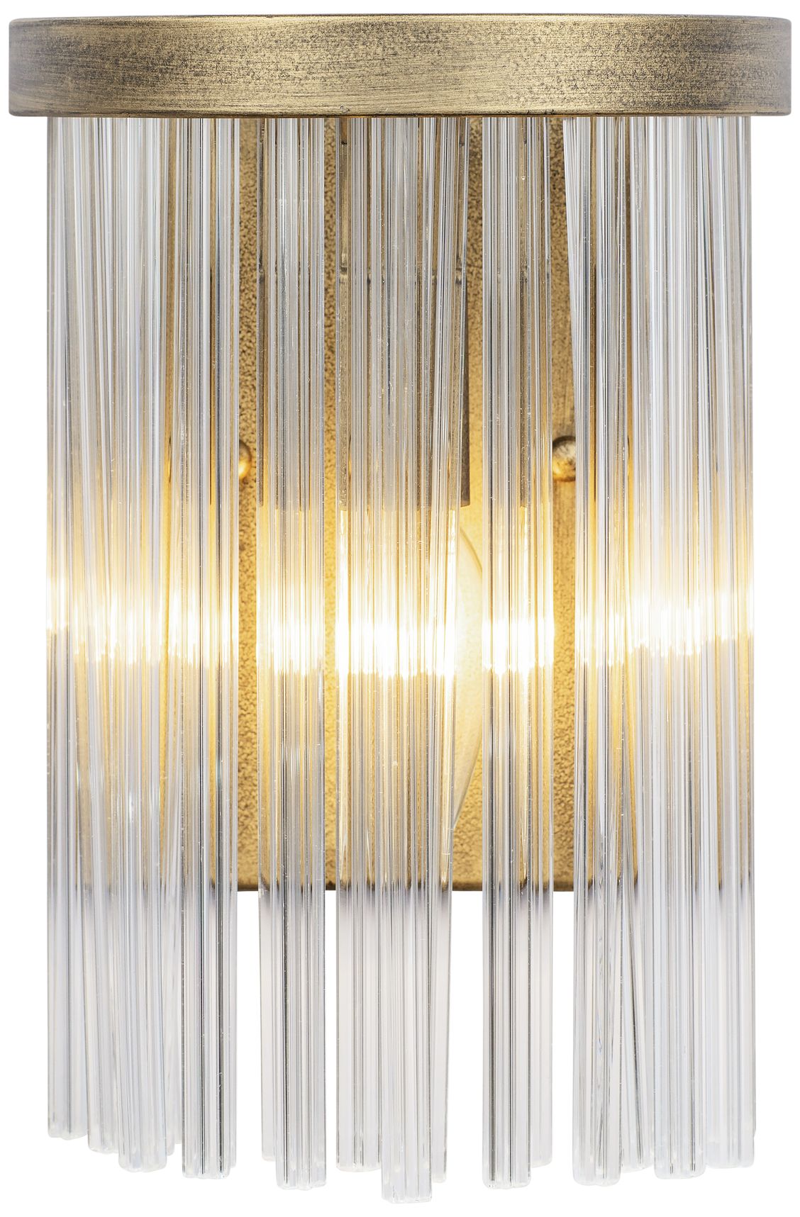 Varaluz Amelia 13" High Havana Gold and Crystal Wall Sconce