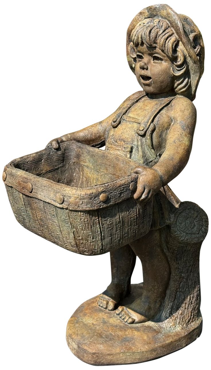 Henri Studio Flower Girl Planter 28"H Hi-Tone Outdoor Statue