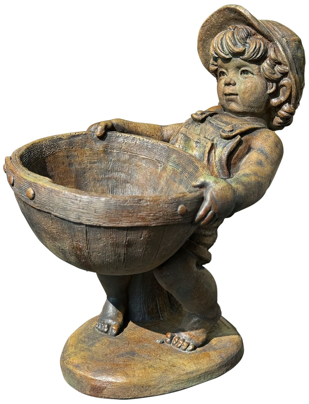Henri Studio Flower Boy Planter 24"H Hi-Tone Outdoor Statue