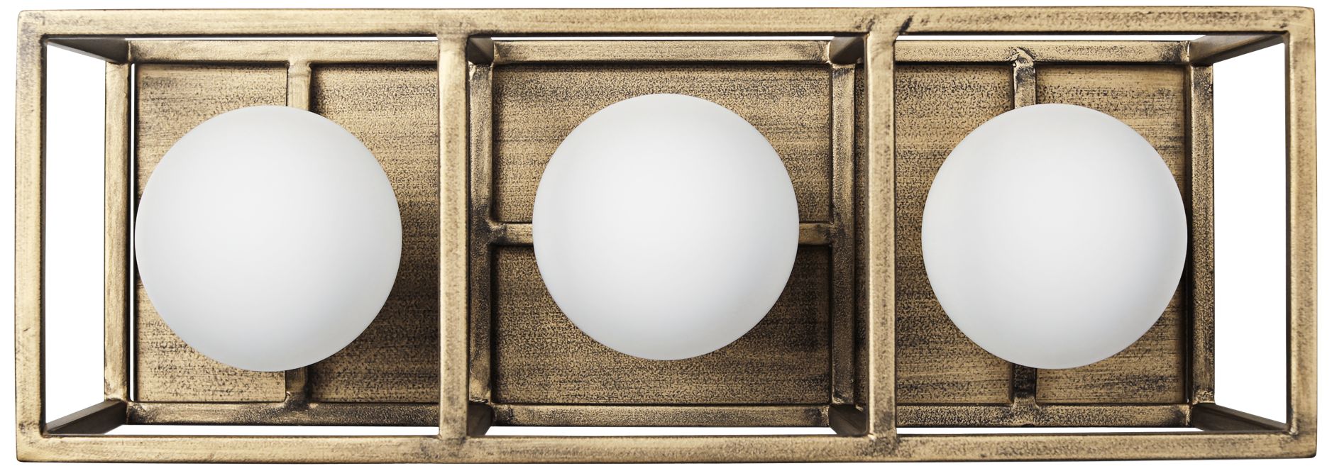 Plaza 14 1/2" Wide Gold and Carbon 3-Light LED Bath Light 